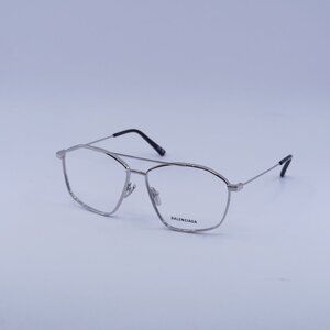 Balenciaga BB0199O 003 Eyeglasses Silver 58mm Aviator Frame